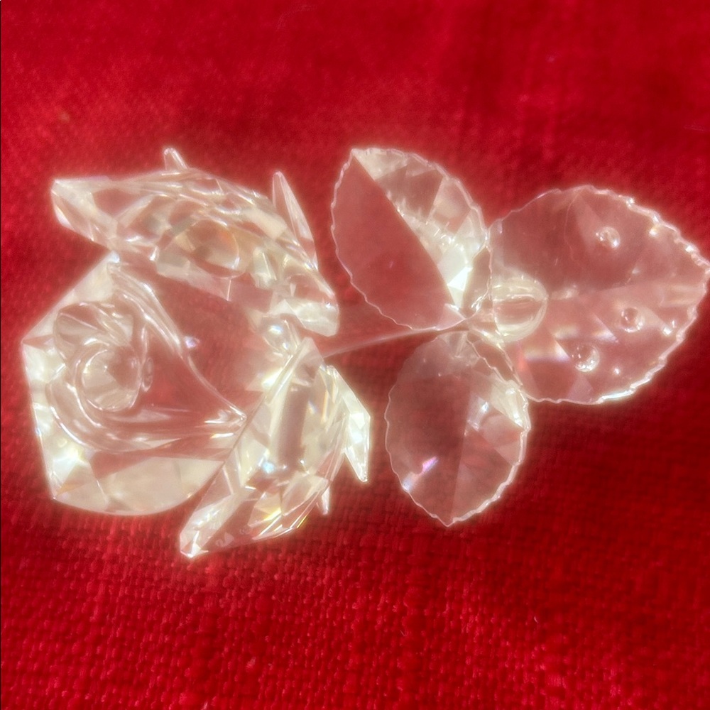 Swarovski Crystal Rose Figurine Retired Design